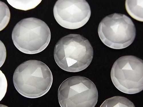 Hochwertiger Rosenquarz AAA runde Rosenschliff 10x10mm 1 Stück