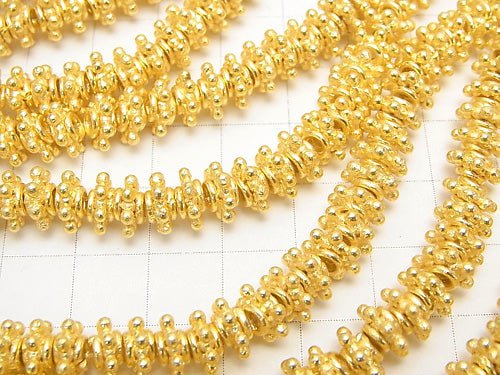 Copper Rondelle 8x8x3mm 18KGP half or 1strand beads (aprx.7inch/18cm)