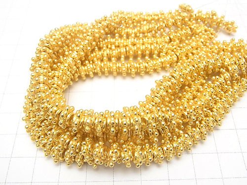 Copper Rondelle 8x8x3mm 18KGP half or 1strand beads (aprx.7inch/18cm)