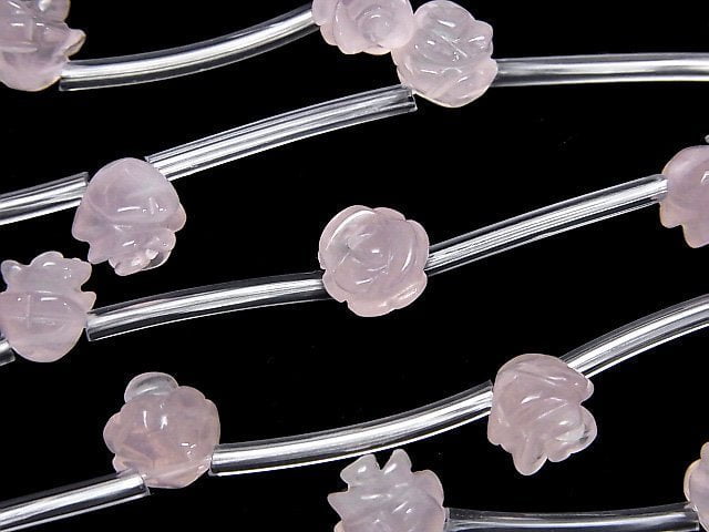 Rosenquarz AA++ Rose 8mm halb oder 1 Strang Perlen (ca. 12 Zoll / 29 cm)