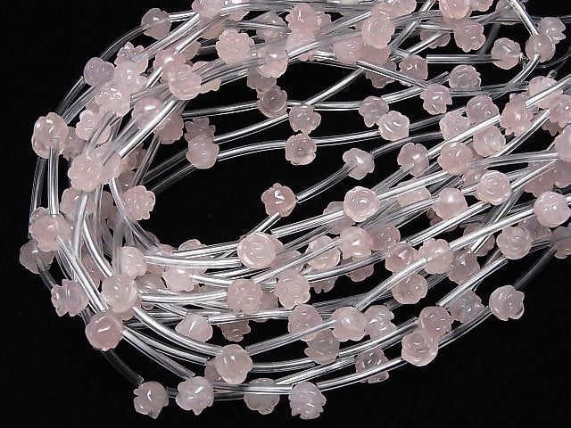 Rosenquarz AA++ Rose 8mm halb oder 1 Strang Perlen (ca. 12 Zoll / 29 cm)