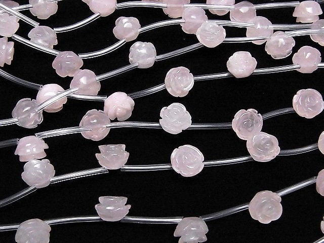 Rosenquarz AA++ Rose 12mm halb oder 1 Strang Perlen (ca. 11 Zoll / 28 cm)