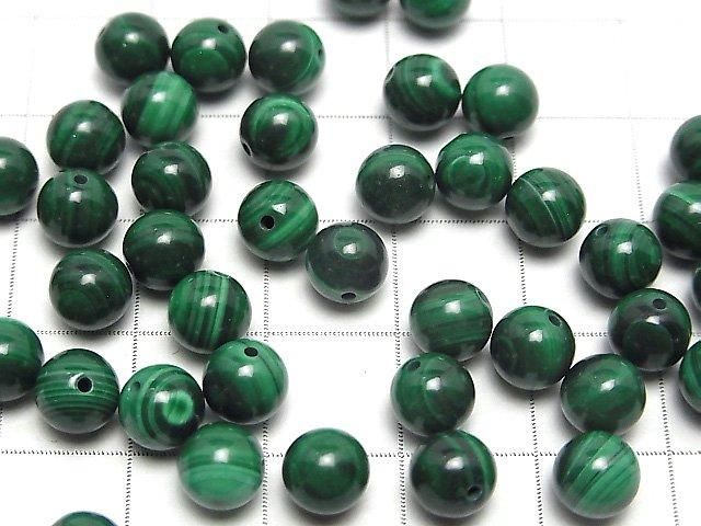 孔雀石 AAA 半孔圓珠 6mm 10顆