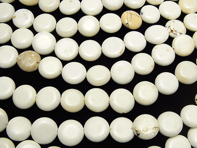 1strand $5.79! Magnesite Coin 14x14x5mm 1strand beads (aprx.15inch/37cm)