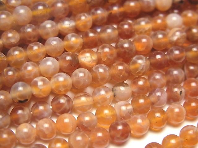 Fire Agate Round 4mm 1strand beads (aprx.15inch/38cm)