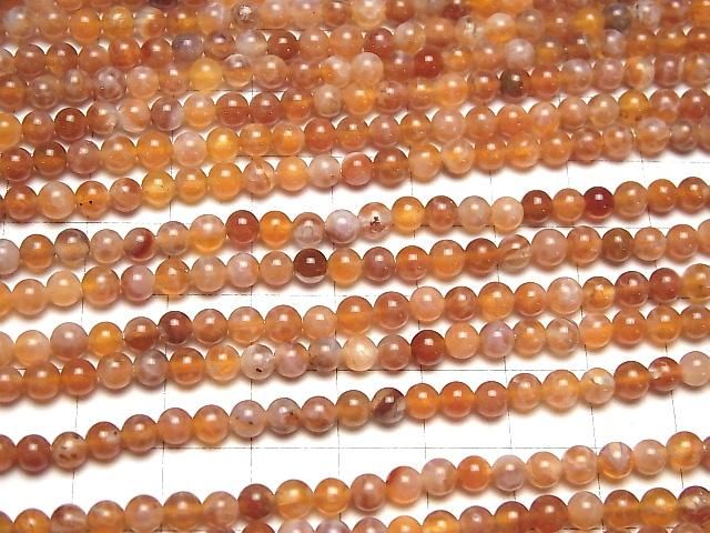 Fire Agate Round 4mm 1strand beads (aprx.15inch/38cm)