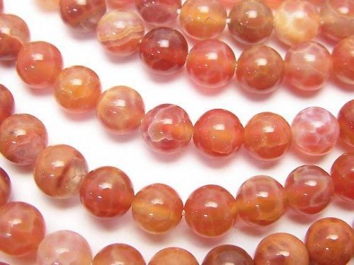 Fire Agate Round 6mm 1strand beads (aprx.15inch/38cm)