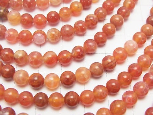 Fire Agate Round 6mm 1strand beads (aprx.15inch/38cm)