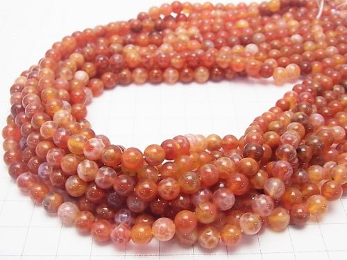 Fire Agate Round 6mm 1strand beads (aprx.15inch/38cm)