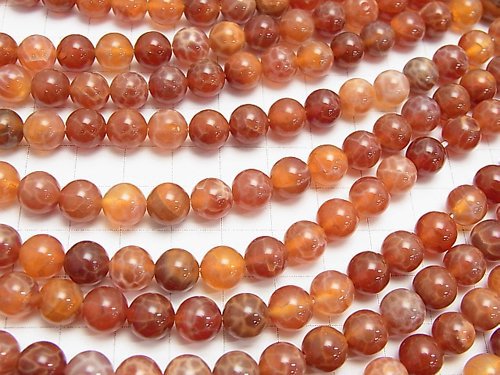 Fire Agate Round 8mm 1strand beads (aprx.15inch/37cm)