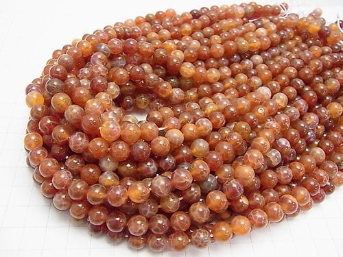 Fire Agate Round 8mm 1strand beads (aprx.15inch/37cm)