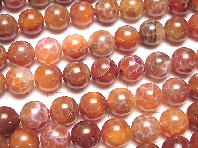 Fire Agate Round 14mm 1/4 or 1strand beads (aprx.15inch/36cm)