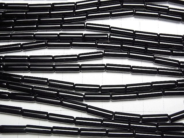 Onyx Rohr 13x4x4mm 1Strang Perlen (ca. 15 Zoll / 36 cm)