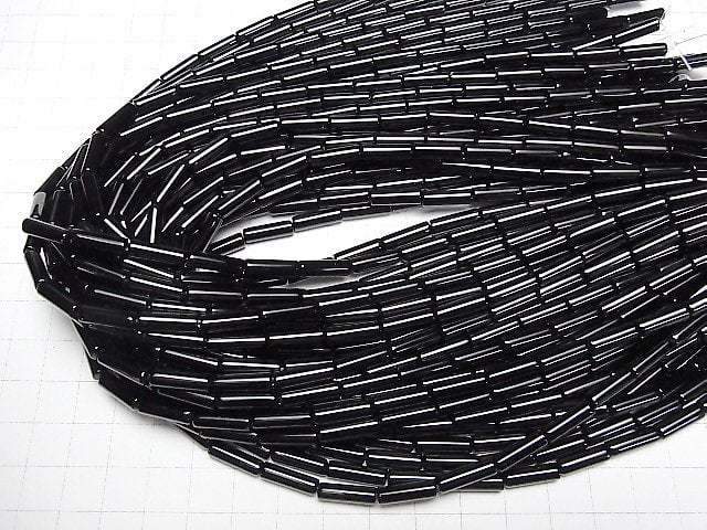 Onyx Rohr 13x4x4mm 1Strang Perlen (ca. 15 Zoll / 36 cm)