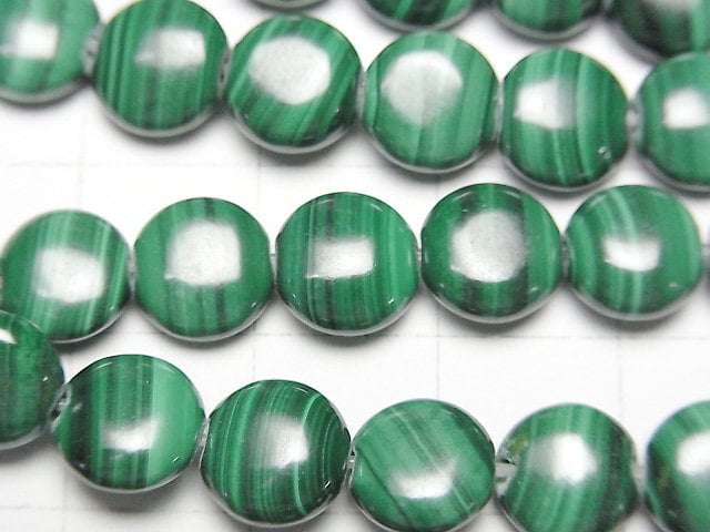 Malachit AAA Münze 8x8mm 1/4 oder 1 Strang Perlen (ca. 15 Zoll / 36 cm)