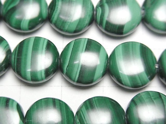 Malachit AAA Münze 12x12mm 1/4 oder 1 Strang Perlen (ca. 15 Zoll / 36 cm)