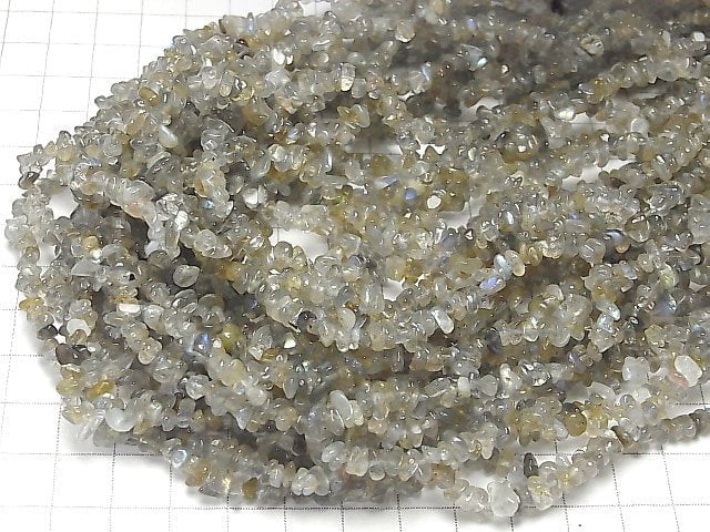 Labradorit AAA Chips (kleines Nugget) 1 Strang Perlen (ca. 33 Zoll / 84 cm)