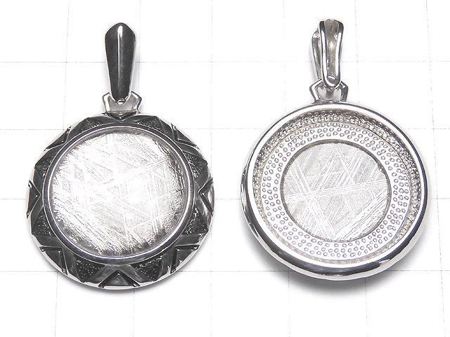 隕石(Muonionalusta)硬幣吊墜 25x25x6mm 925純銀