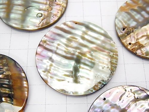 1pc $12.99! Abalone Shell Coin 40x40x5mm 1pc