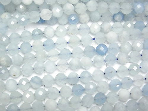 Hochwertig! 1strang 15,99 $! Aquamarin AA++ facettiert Rund 5mm 1strang Perlen (ca. 15 Zoll / 36 cm)