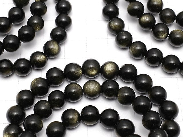 Goldener Obsidian AAA Rund 8mm Armband