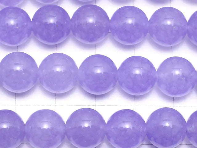 Purple Color Jade (Clear Type) Round 10mm 1strand beads (aprx.14inch / 35cm)