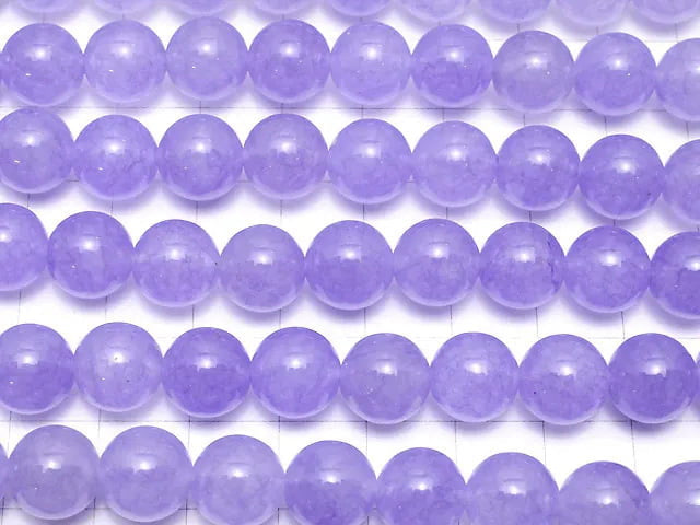 Purple Color Jade (Clear Type) Round 10mm 1strand beads (aprx.14inch / 35cm)