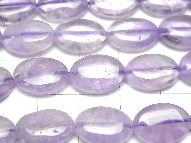 Lavendelamethyst AA++ oval 14x10mm halbe oder 1 Strang Perlen (ca. 15 Zoll/37 cm)
