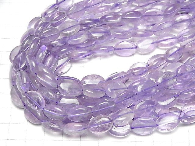 Lavendelamethyst AA++ oval 14x10mm halbe oder 1 Strang Perlen (ca. 15 Zoll/37 cm)
