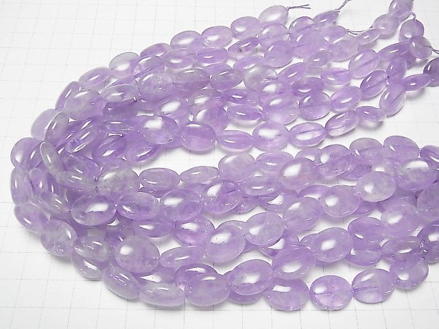 Lavendelamethyst AA++ oval 16x12mm halbe oder 1 Strang Perlen (ca. 15 Zoll/36 cm)