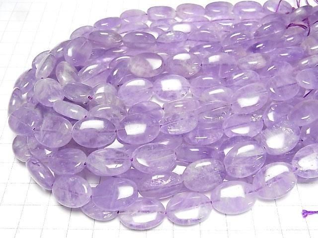 Lavendelamethyst AA++ oval 18x13mm 1/4-1 Strang Perlen (ca. 15 Zoll/36 cm)