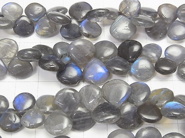 Blauer Labradorit AA++ Kastanienbriolette (glatt) halbe oder 1 Strang Perlen (ca. 7 Zoll / 18 cm)