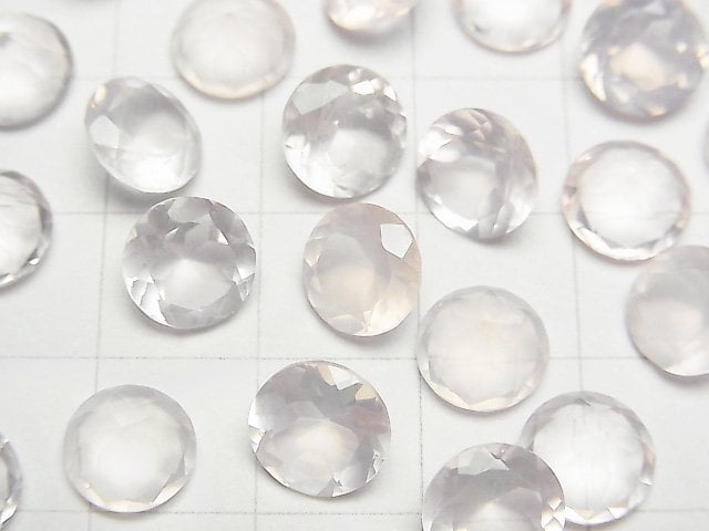 Hochwertiger Rosenquarz AAA Lose Stein Rund Facettiert 8x8mm 4Stk