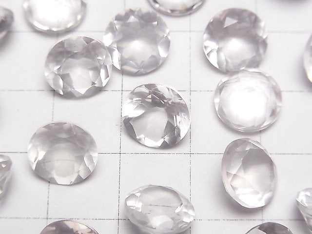 Hochwertiger Rosenquarz AAA Lose Stein Rund Facettiert 10x10mm 4Stk