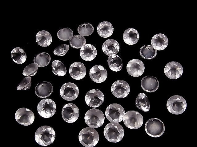 Hochwertiger Rosenquarz AAA Lose Stein Rund Facettiert 10x10mm 4Stk