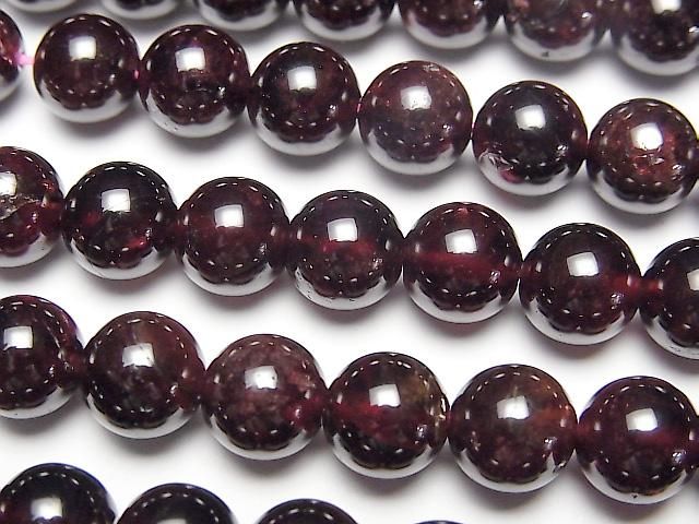 石榴石 AA+ 圓珠 8mm 半串或一串 (約15英吋/36公分)