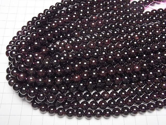 石榴石 AA+ 圓珠 8mm 半串或一串 (約15英吋/36公分)