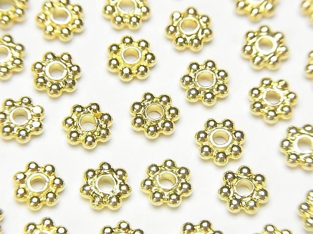 Silver925 Rondelle Daisy 4mm, 5mm, 6mm 18KGP 5pcs