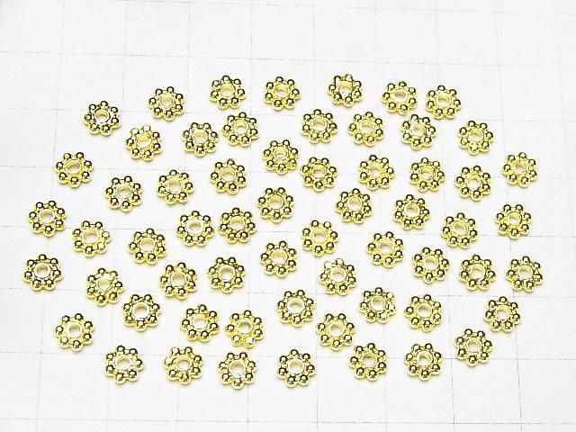 Silver925 Rondelle Daisy 4mm, 5mm, 6mm 18KGP 5pcs