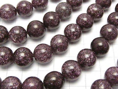Red color 2 Cracked Crystal Round 12 mm half or 1 strand beads (aprx.15 inch / 37 cm)