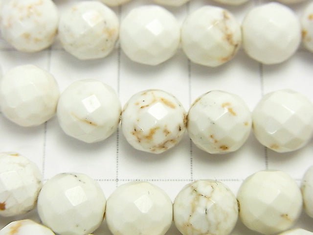 1strand $6.79! Magnesite 64Faceted Round 8mm 1strand beads (aprx.15inch/36cm)