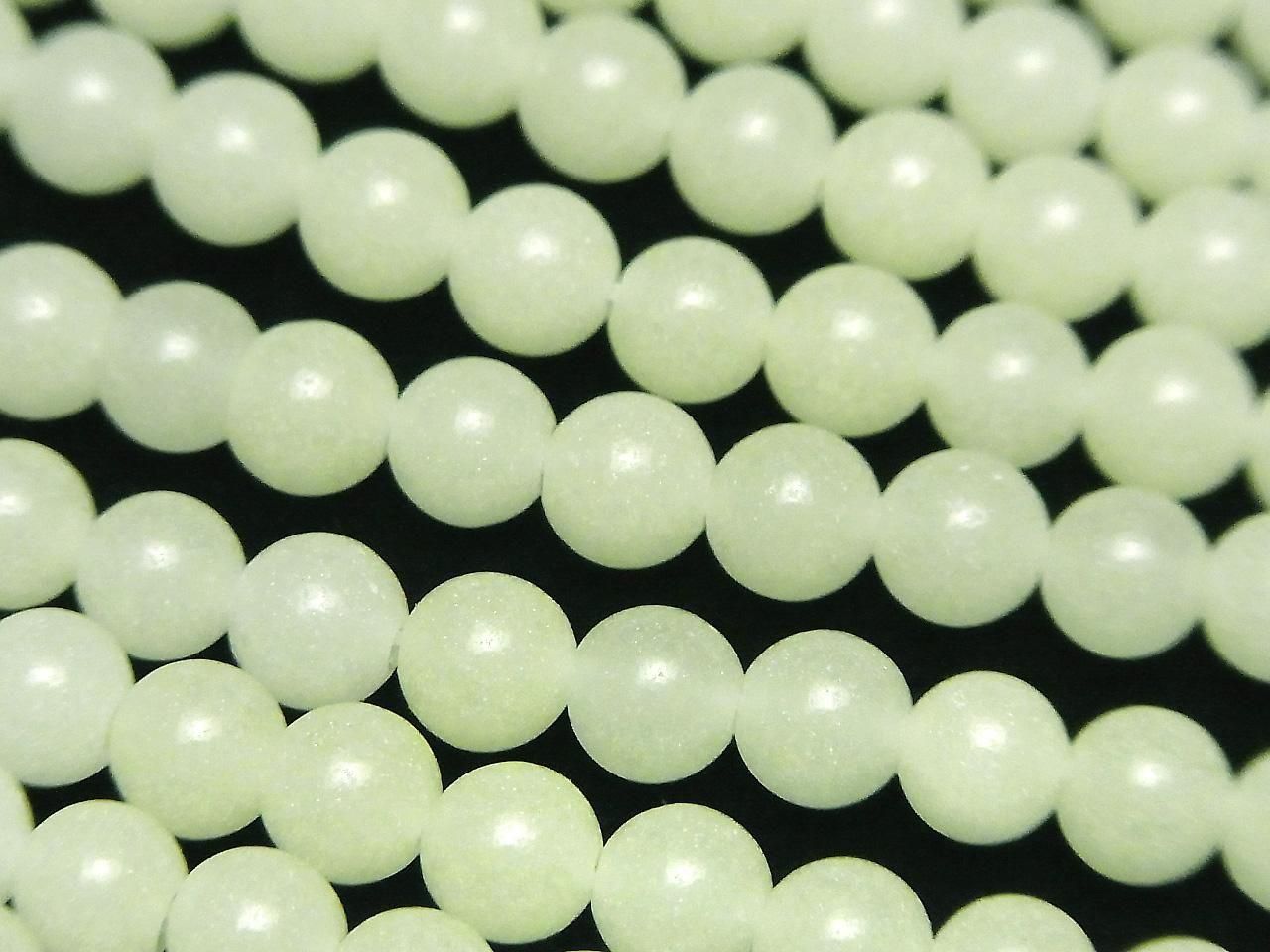 Pierres luminescentes rondes 6mm - demi-fil ou 1 fil (environ 38cm/15 pouces)