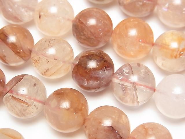 紅赤鐵礦圓珠 14mm 半串或 1 串 (約 14 英寸/34 公分)