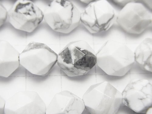 1strand $8.79! Howlite Magnesite 24Faceted Round 10mm 1strand beads (aprx.15inch/37cm)
