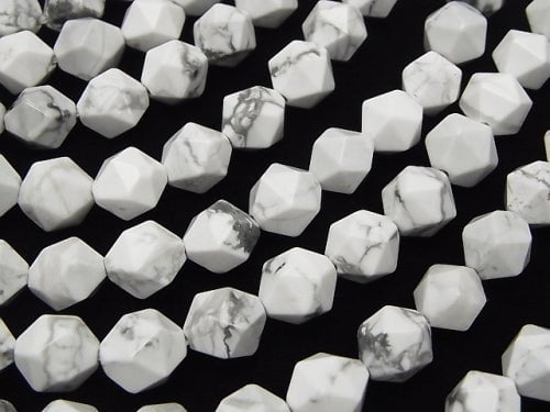 1strand $8.79! Howlite Magnesite 24Faceted Round 10mm 1strand beads (aprx.15inch/37cm)