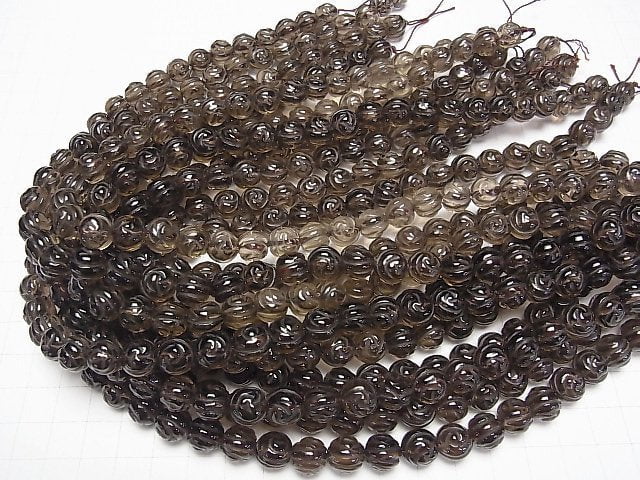 Rauchquarz AAA Runde Rose Cut 10mm 1/4 oder 1 Strang Perlen (ca. 15 Zoll / 38 cm)