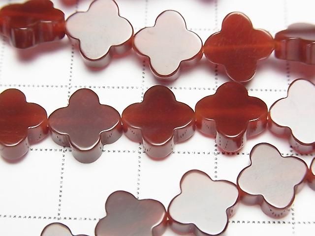 紅瑪瑙 AAA 級 花朵圖案 10x10x3.5mm 半串或1串珠子 (約 15英吋/37公分)