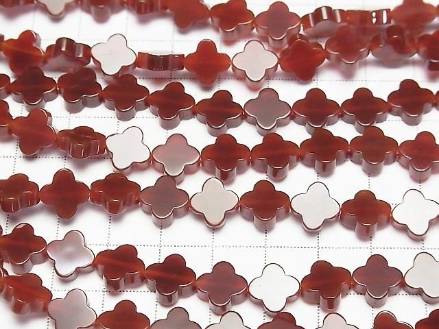 紅瑪瑙 AAA 級 花朵圖案 10x10x3.5mm 半串或1串珠子 (約 15英吋/37公分)