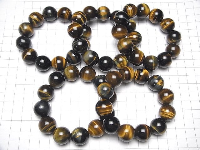 Mix Tiger's Eye AAA Runde 18mm Armband