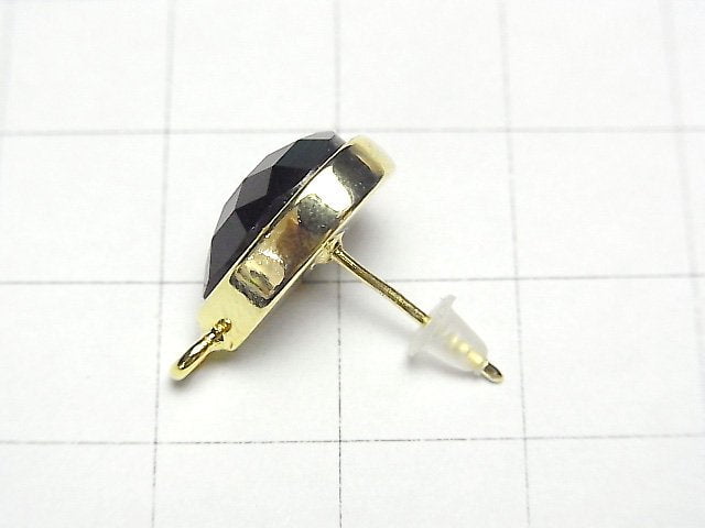 Ohrringe Ohrstecker Kupfer 1 Paar mit Tropfen-Obsidian
